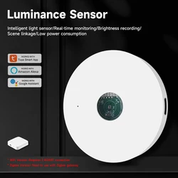 Tuya ZigBee Light Sensor WiFi Luminance Sensor Illumination Brightness Detector Smart Home App Control Tuya Light Detector