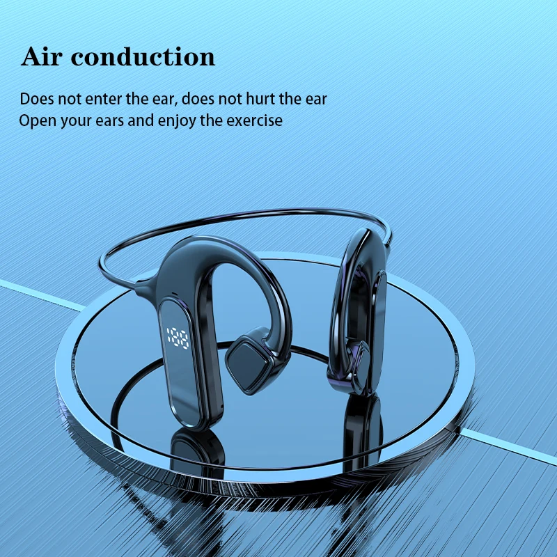 

Bone Conduction Headphones Bluetooth 5.3 Wireless Earphones Waterproof Sports Headset with Mic for Workouts Running Driving