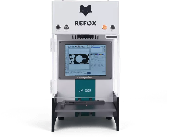 REFOX LM-80B 6W in 1 Intelligent Laser Engraving Machine For IP Back Glass Removal Built-in Extractor Fume And Computer