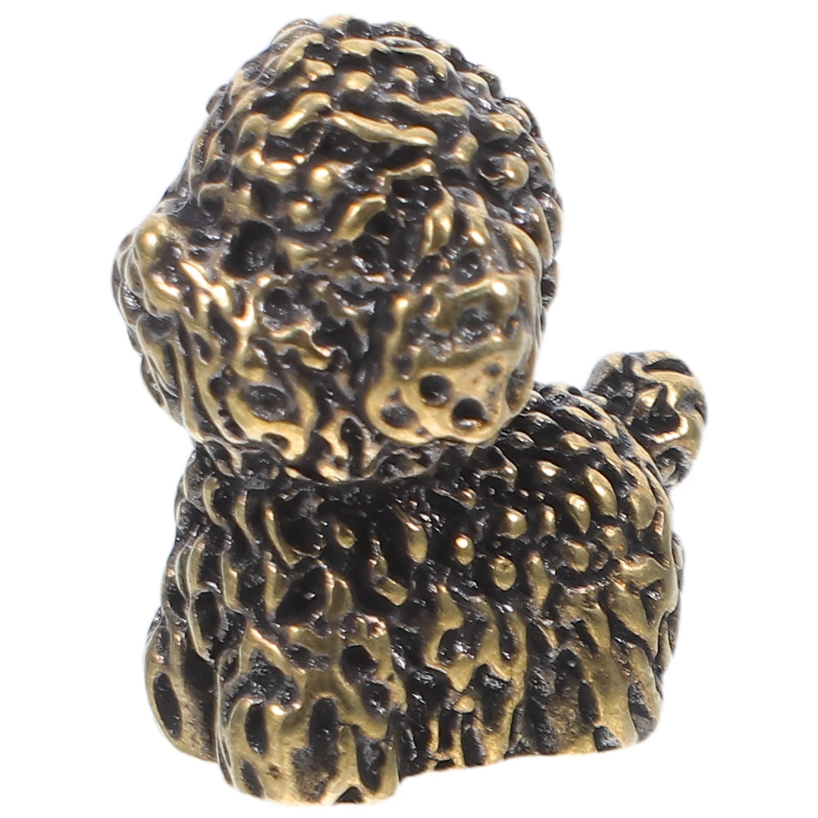 

Brass Puppy Ornament Decors Feng Shui Dog Figurine Golden Animal Sculpture Office