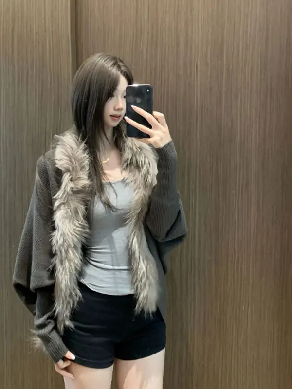 

Теплый вязаный свитер с меховым воротником: модный, уникальный, красивый, стильный осенний топ для молодых женщин