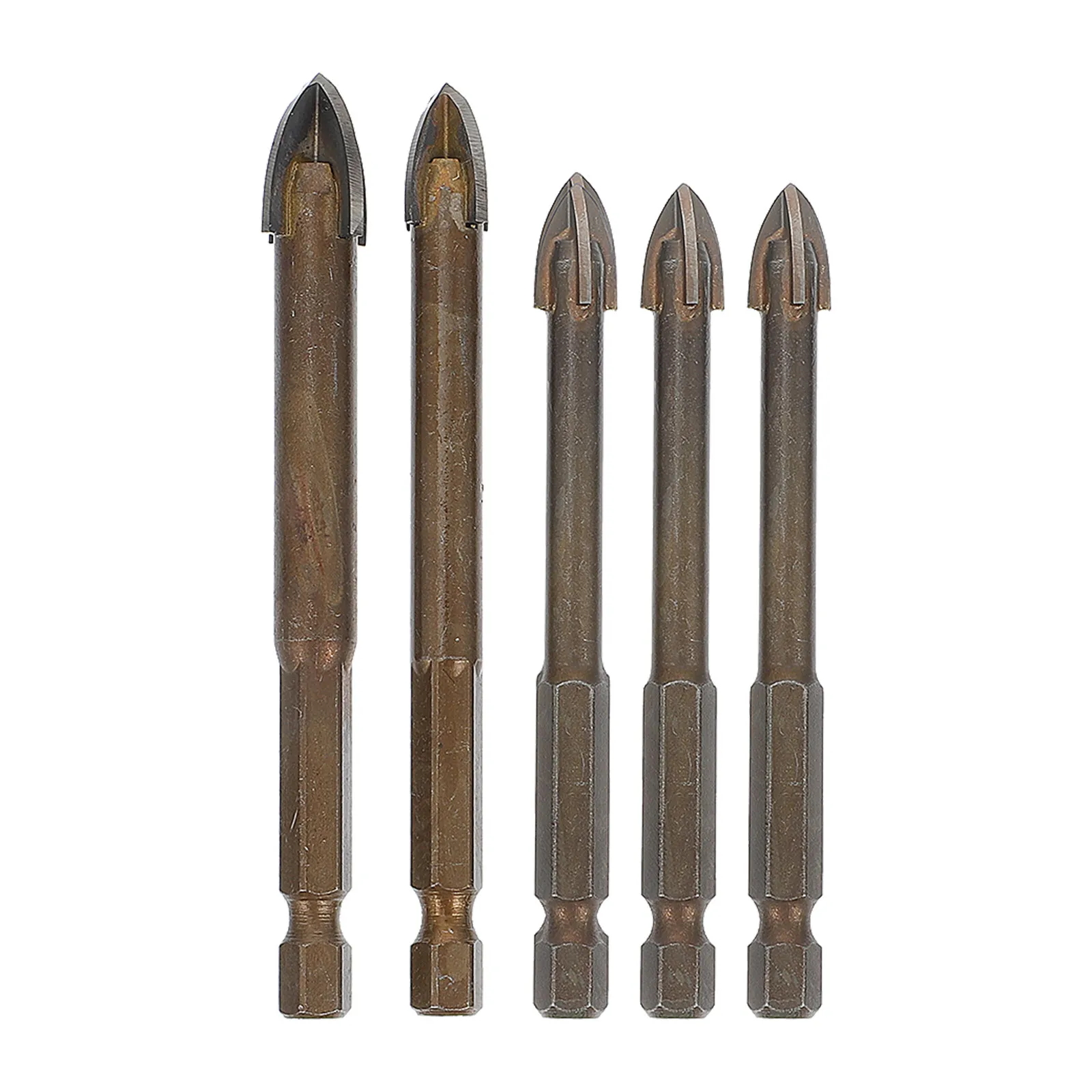 

5Pcs Drill Bits Set Tile Glass High Hardness Wear Resistant Metal Drilling Tools Electric Drill Accessories Multipurpose Hole