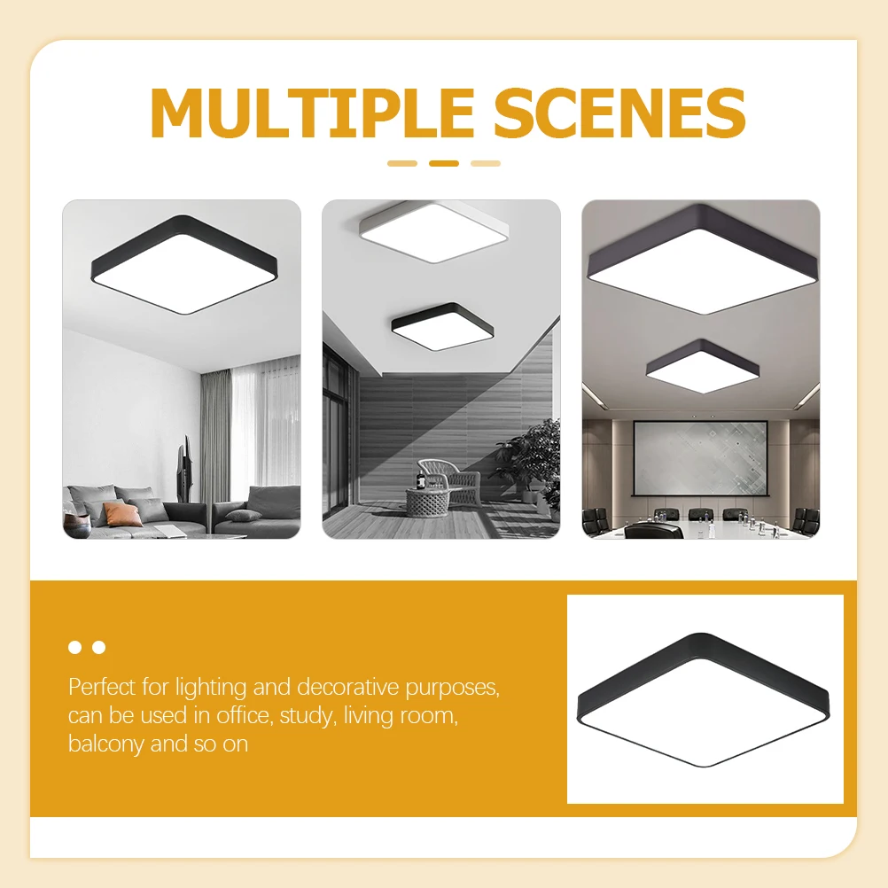 

Modern LED Ceiling Light 300x300mm Flush Mount Fixture Double Color Black Bedroom Living Room Balcony Lamp Square Shaped