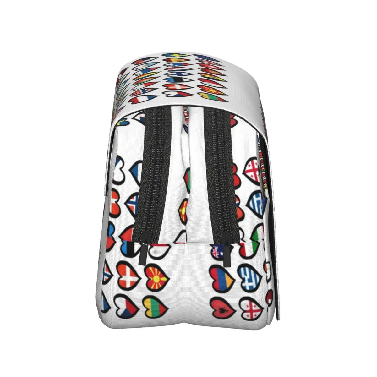 Eurovision Song Contest Flags Hearts Pencil Case Pen Holder Hard Shell Big Capacity Pen Box Pencil Bag for Students School