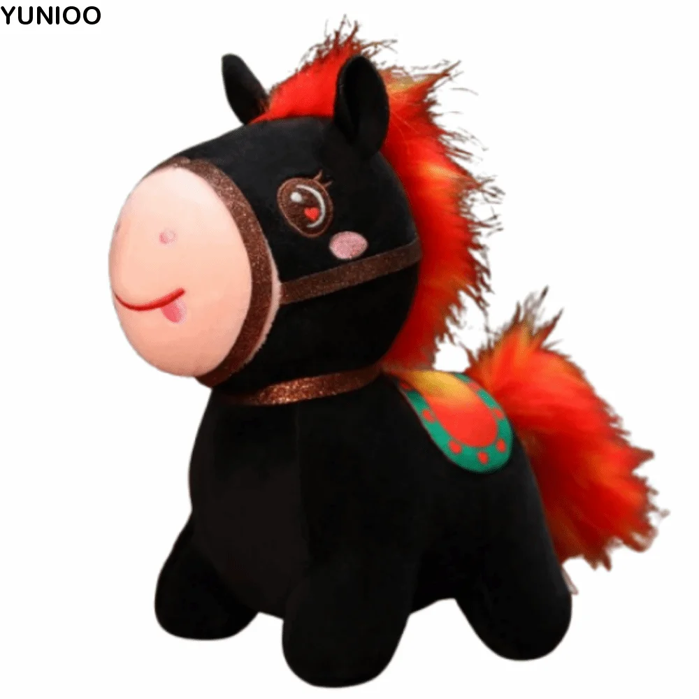 

Мультяшная китайская лошадь зодиака, мягкая 12/15 см, мягкая лошадь, пушистая лошадь ручной работы, плюшевая игрушка год лошади