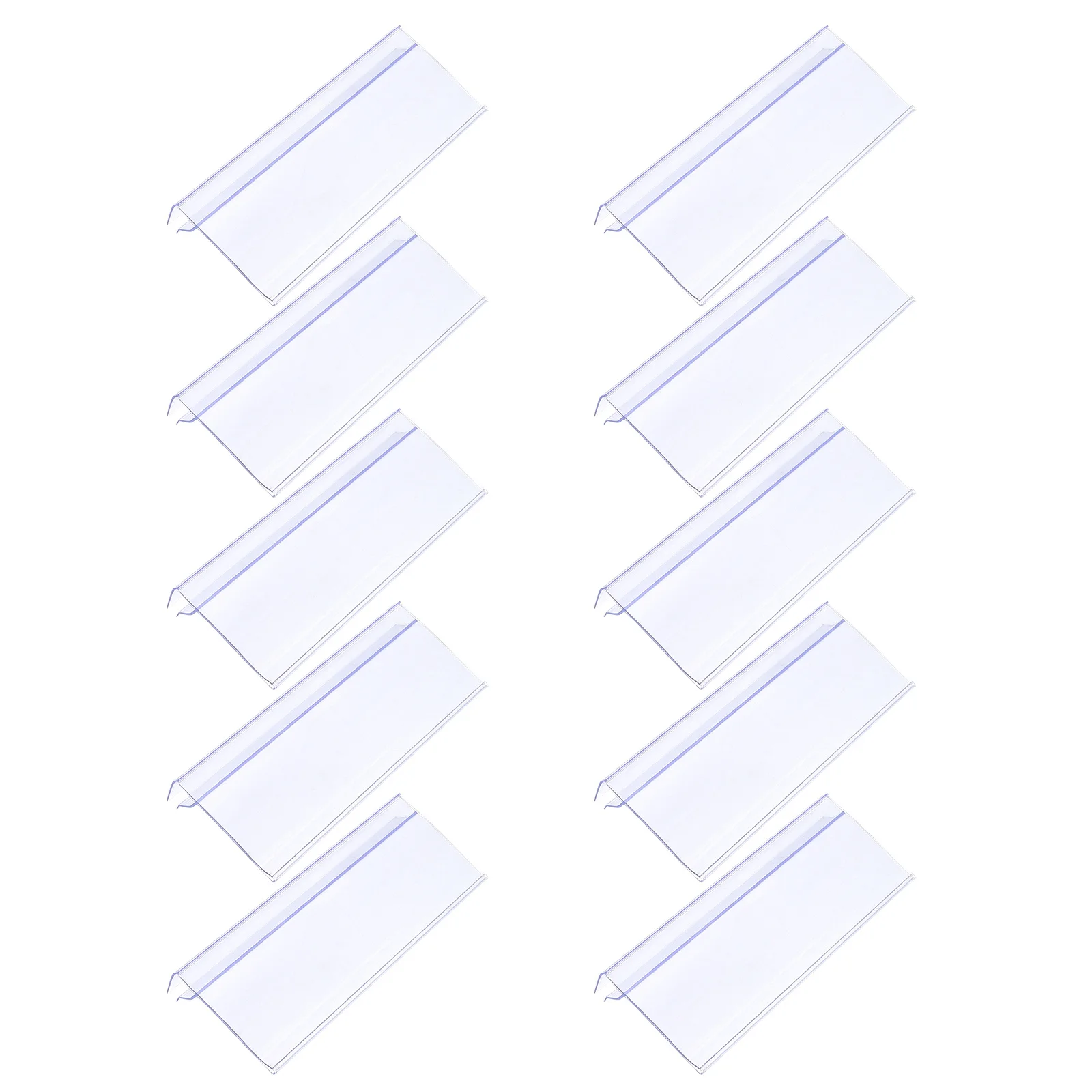 

10Pcs Clear Plastic Retail Price Tag Holder Transparent Label Display Supermarket Price Display Holders