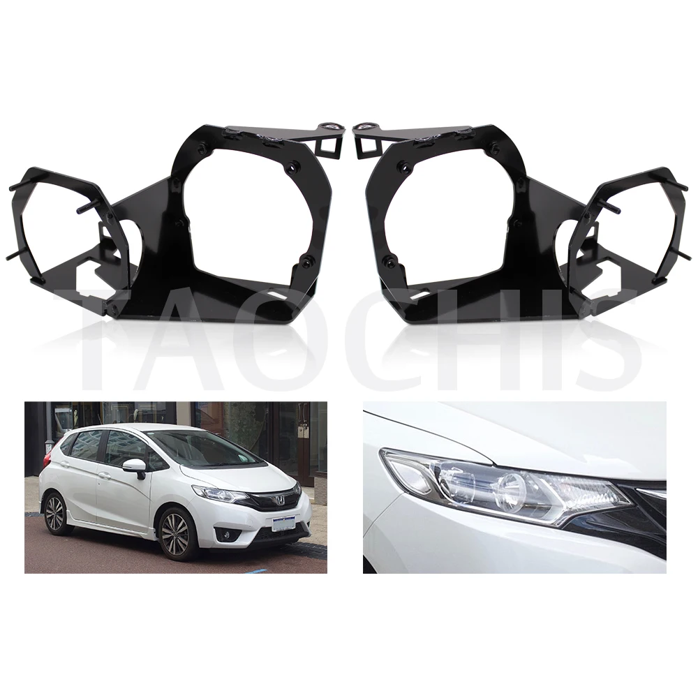 TAOCHIS Car Headlights Retrofit Support frame adapter Bracket for Honda Fit 4 projector lens