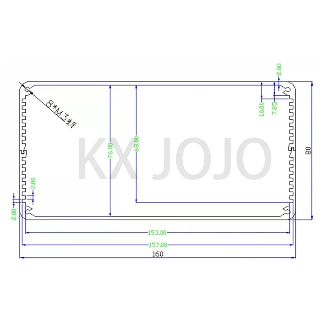 Aluminum Enclosure 160*80*170/180/200mm Silver/Black Split Case Electronic Project PCB Instrument DIY Power Supply