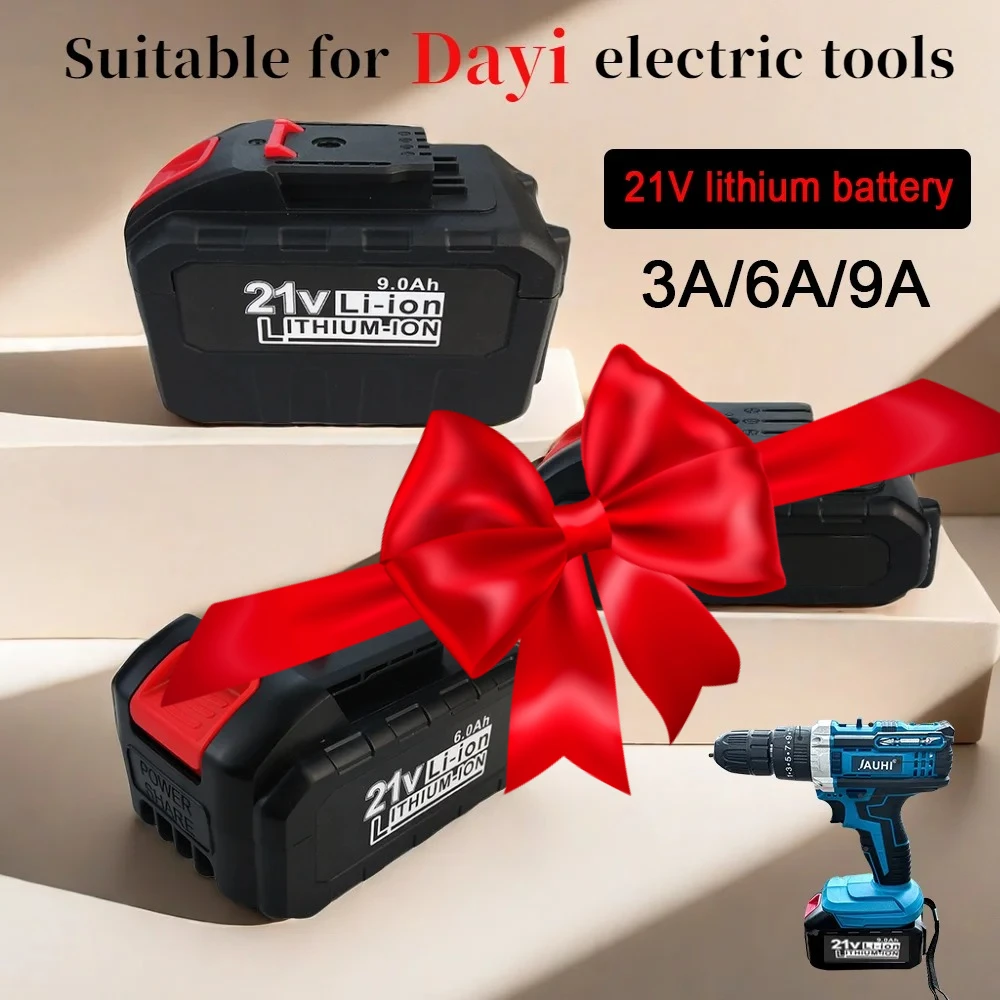 

Аккумулятор 3.0/6.0/9.0 Ач 21В для литиевых электроинструментов Dayi. Подходит для беспроводных электрических гайковертов, дрелей, пил и т.д.