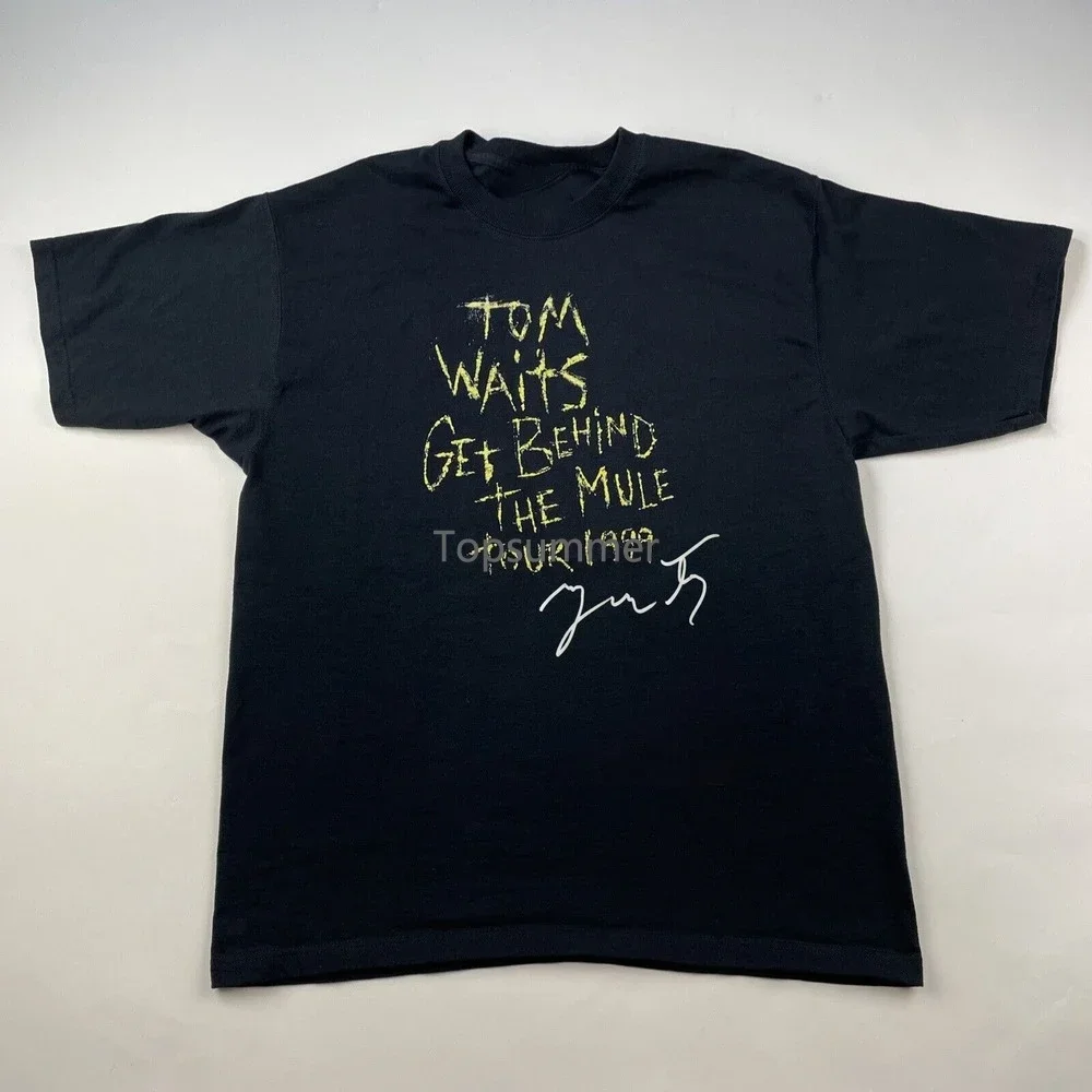 Cetak ulang Tom Waits di belakang kaus Mule Tour 1999 S hingga 5Xl Gift Fan Pm470