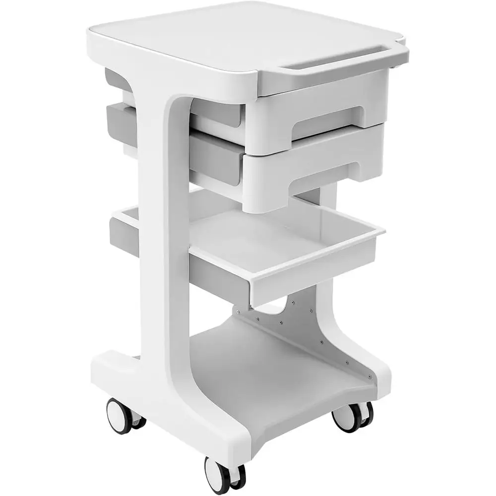 

3-Tier Rolling Storage Cart for Medical Equipment and Beauty Supplies with Wheels