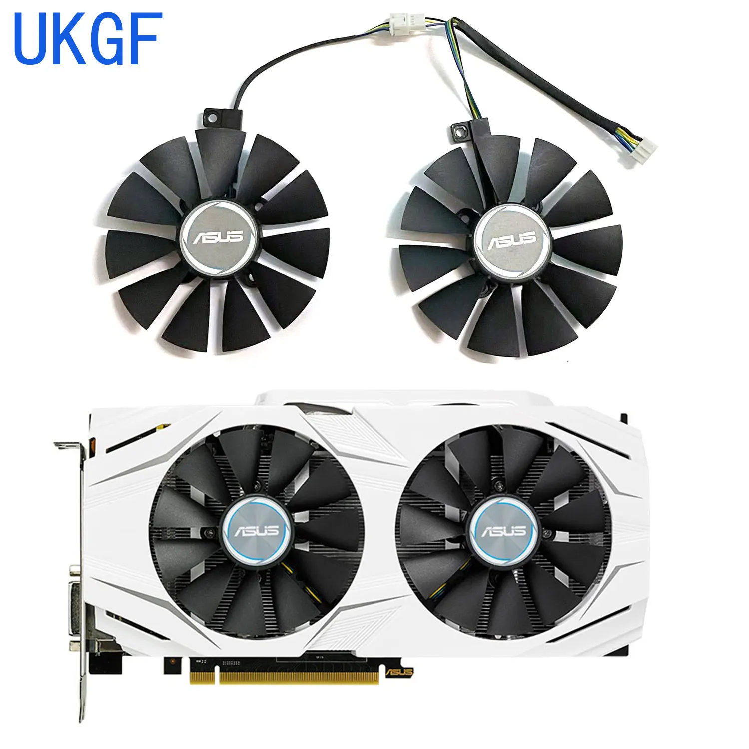 87MM PLD09210S12HH GTX1060 GTX1070 RX480 Wentylator chłodnicy do kart graficznych ASUS Dual Series GTX 1070 1060 RX 480 470 570