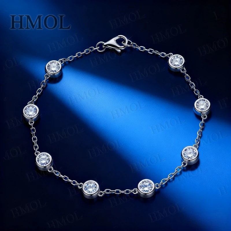 

Moissanite Round Cut Bracelet with Exceptional Brilliance and Smooth Craftsmanship Ideal For Gifting or Special Occasions