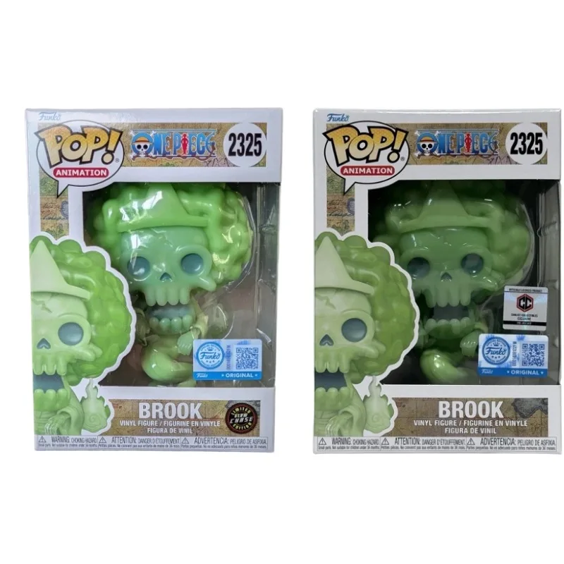 Funko Pop Animation Original de One Piece # Figura de Vinilo 2325 Brook Ghost Standard & Glow Chase Edition, Juguete que Brilla en la Oscuridad, en Stock