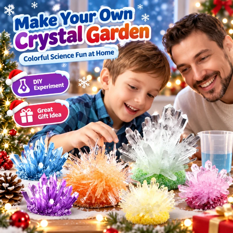 Grow a Crystal Crystal Growing Science Kit Colored Crystals Easy To Grow Science Experiments Toy Stirring Sticks DIY Craft