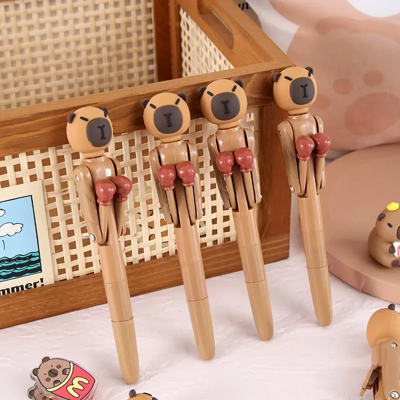 

1Piece Cartoon Capybara Fine Point Ballpoint Pen Decompression Boxing Pen Writing Cartoon Shape Stationery Gift for Stress