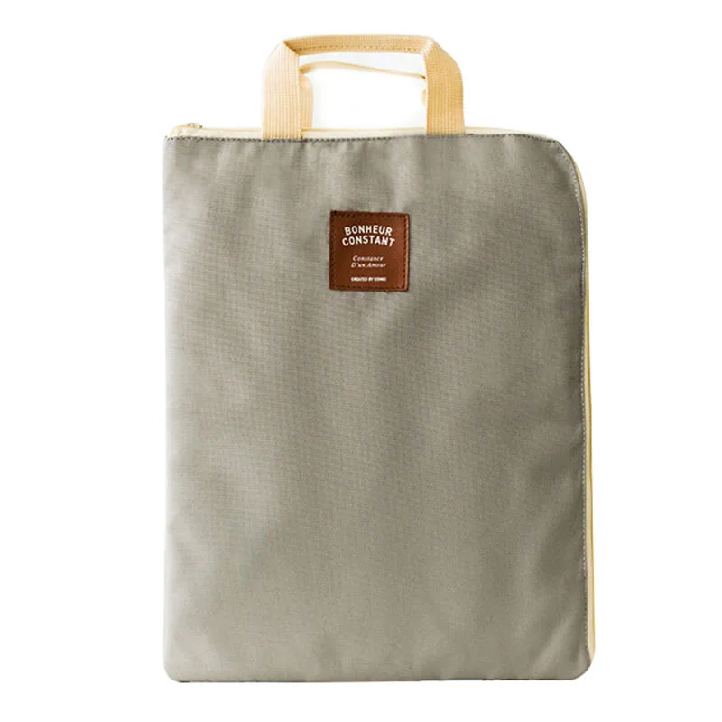 Simple Solid A4 Big Capacity Document Bag Business Briefcase Storage File Folder for Papers Stationery Student Gift durable bag