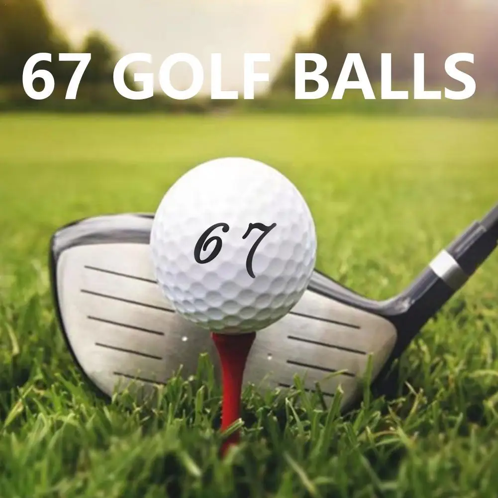 1 قطعة كرات الغولف الممارسة 67-مطبوعة هدايا الغولف لطيف مضحك كرة جولف هدية الرياضة في الهواء الطلق ممارسة كرة جولف لوازم الغولف