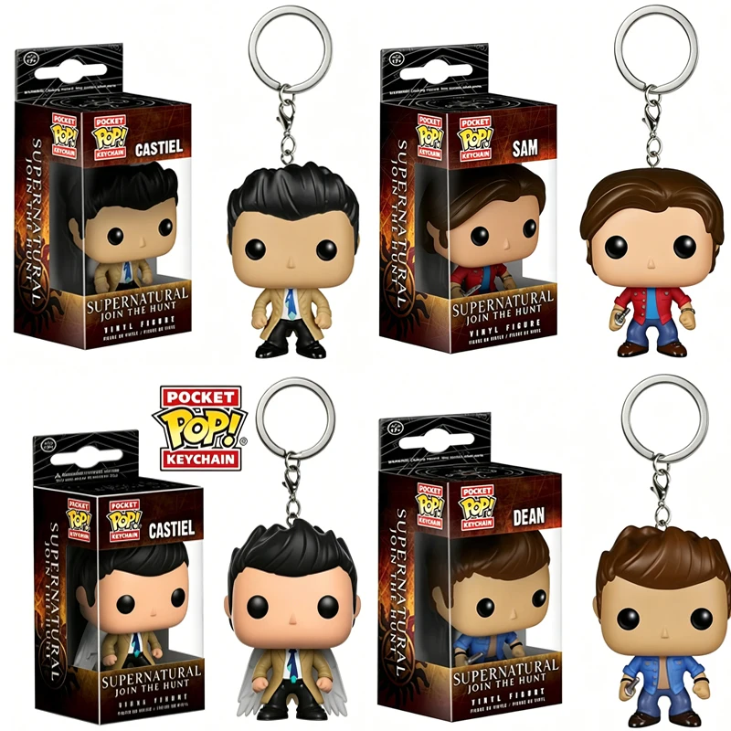 FUNKO POP Supernatural 2026 Nuevo Personaje Castiel con Alas Sam Llavero Juguete Dean Figura de Vinilo Coleccionable Llavero de Bolsillo Juguetes