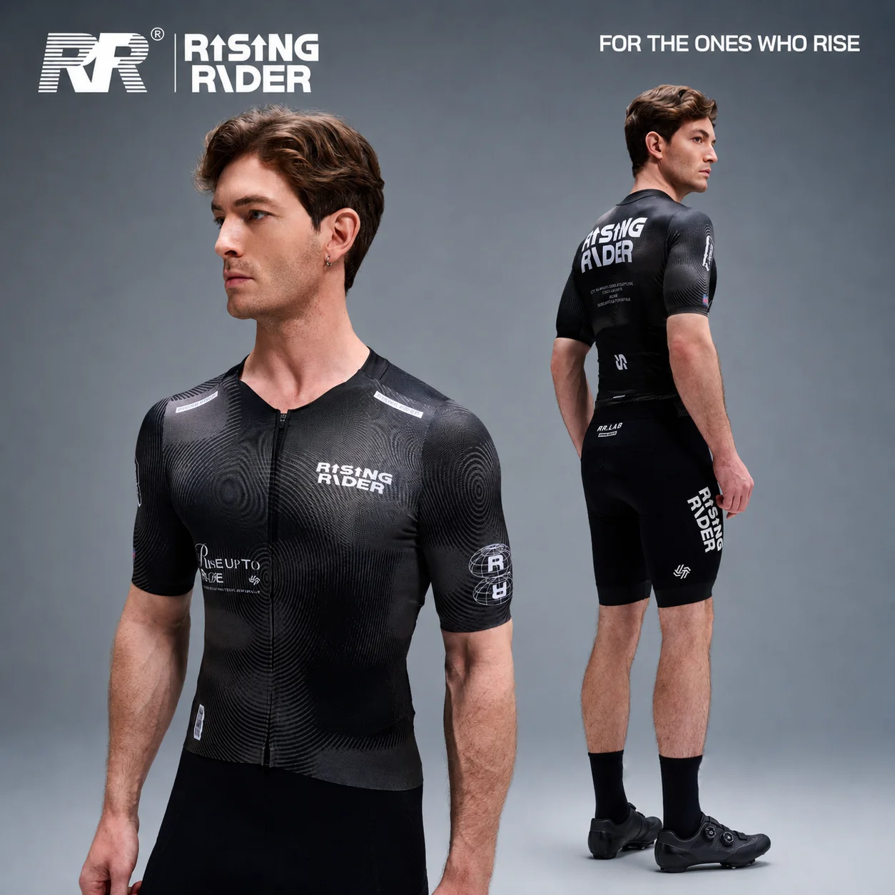 RR26 New Vinfuse Men’s Retro Marbled Cycling Jersey, Short Sleeve and Long Sleeve, Quick-Dry Tight Road Bike Shirt