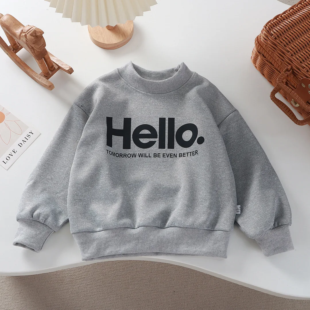 طفل الفتيات الفتيان البلوز الاطفال رسالة هوديس طفل الخريف ملابس خارجية الشتاء ملابس الأطفال