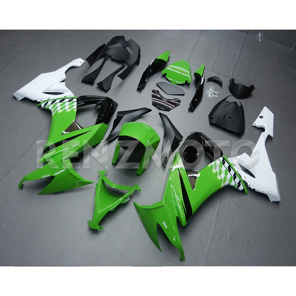 اكسسوارات الدراجات النارية Fairings قالب حقن رسمت ABS البلاستيك هيكل السيارة أطقم لكاواساكي ZX-10R نينجا 2008-2010 K1008-101a