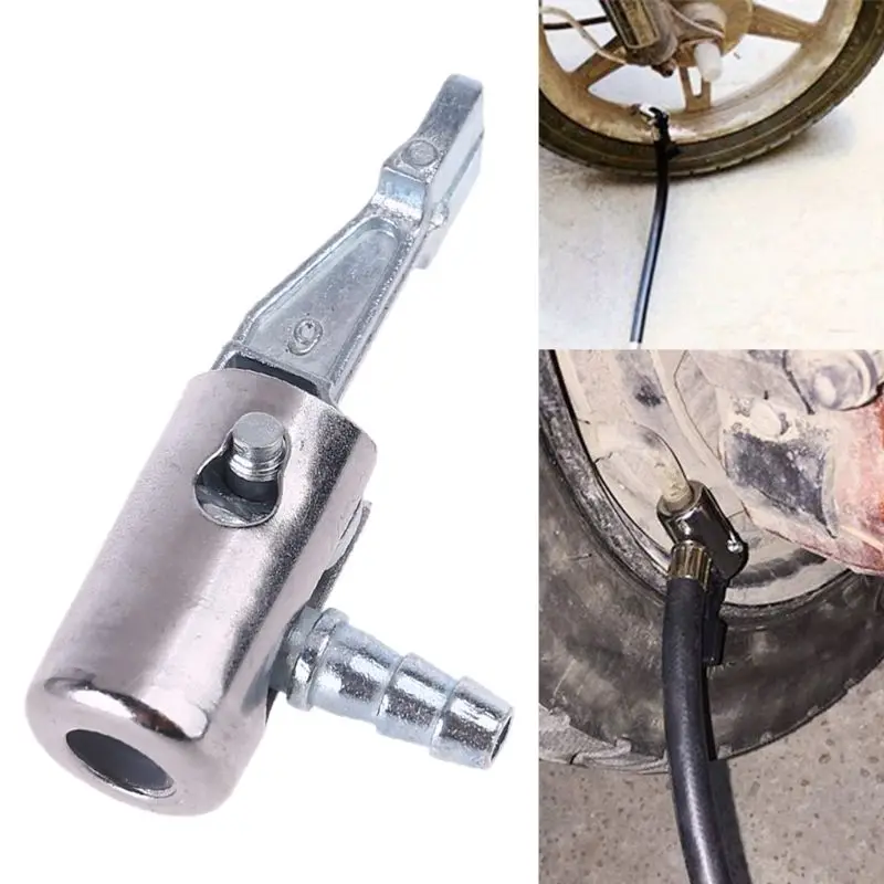 1 4 Air Chuck Mini Air Compressor Portable Tire Inflator Tyre Chuck Hose End with Barb Connector for Hose Repair 40GF