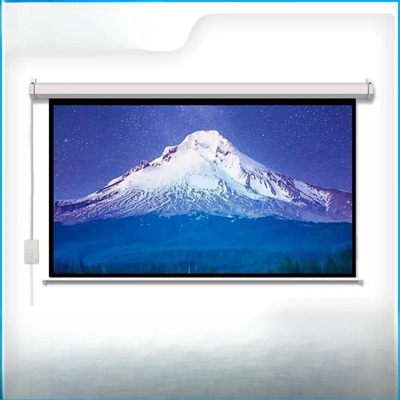 84 100 120 inch manual projector screen 4:3 16:9 manual scrolling projection curtain home office theater *&&