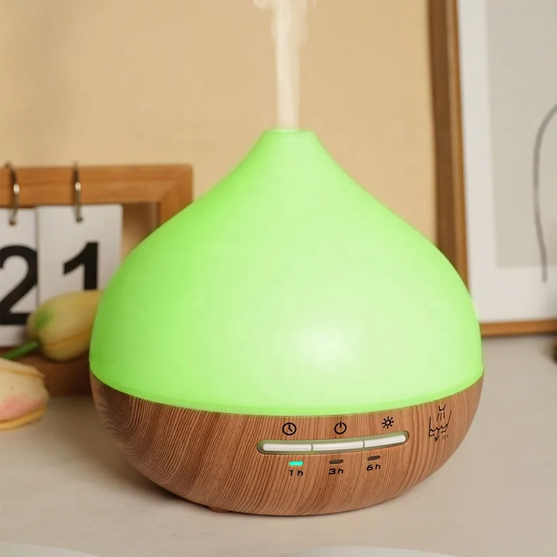 Ellestfun Diffusore di oli essenziali 300 ml Design timer Oli aromatici ad ultrasuoni con luce colorata