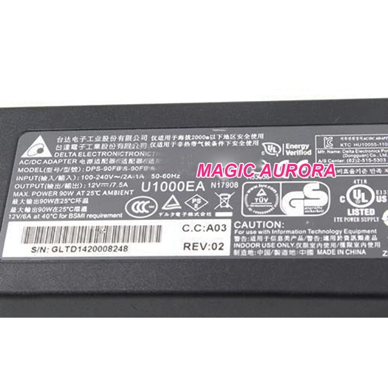 Genuíno delta DPS-90FB a 90w carregador 12v 7.5a DPS-90AB-3 adaptador ac para netgear readynas nv rnd4000 synology dj416j fonte de alimentação