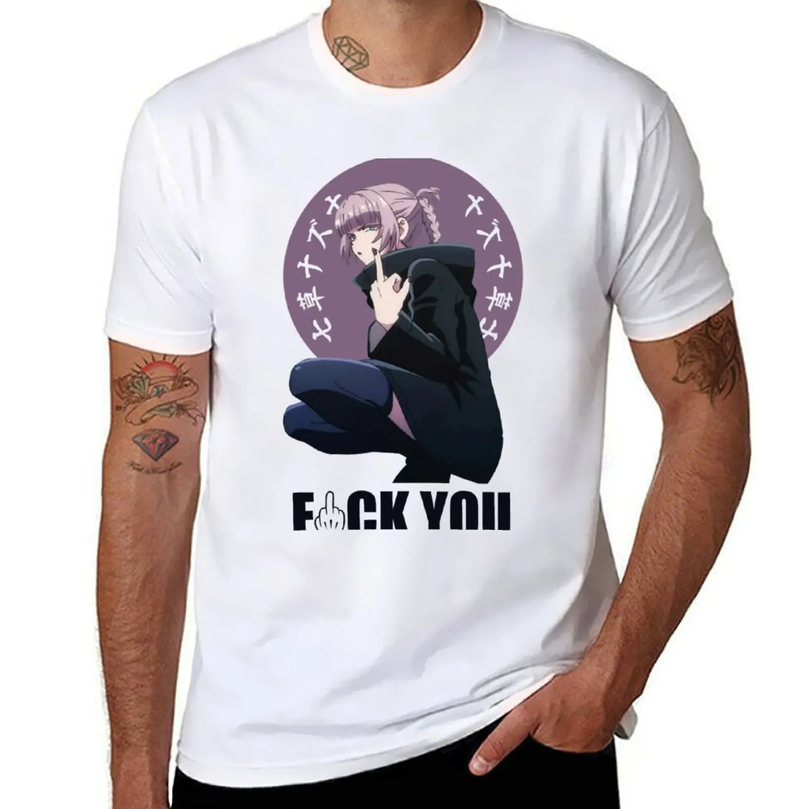 

Call of the Night - Nazuna middle finger T-Shirt anime t shirts oversize t shirt personalised T-Shirt