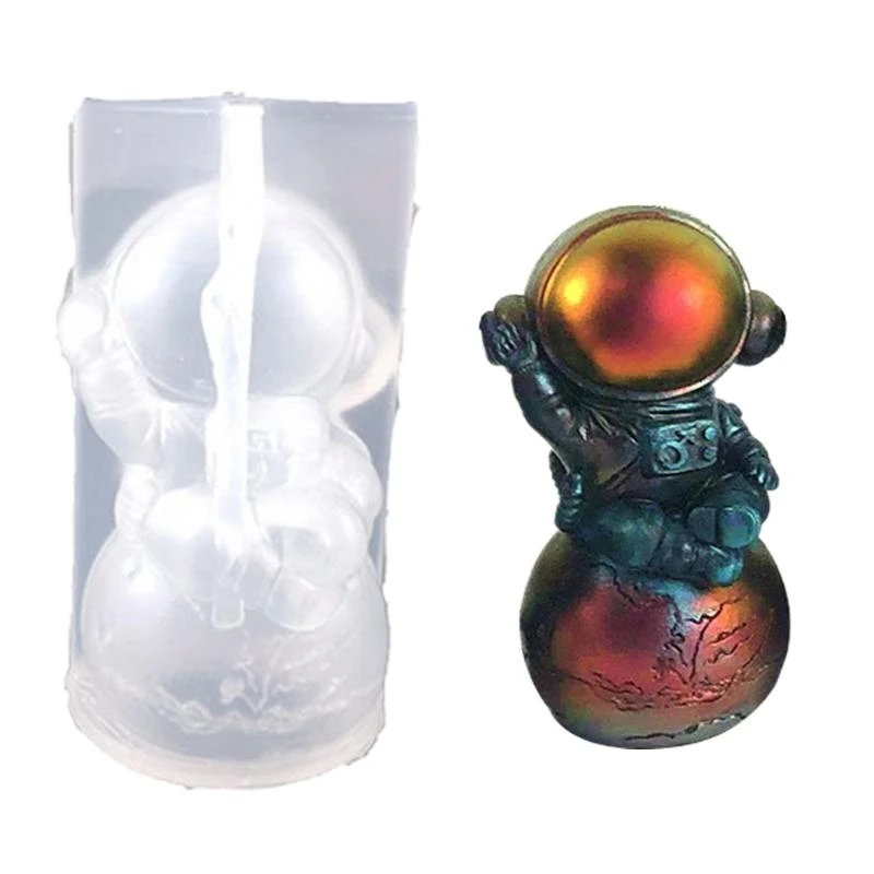 لطيف رائد الفضاء زخرفة الحرف قالب من السيليكون مجوهرات الايبوكسي صب المجوهرات أداة صنع الراتنج Craft بها بنفسك الحرفية ديكور #5