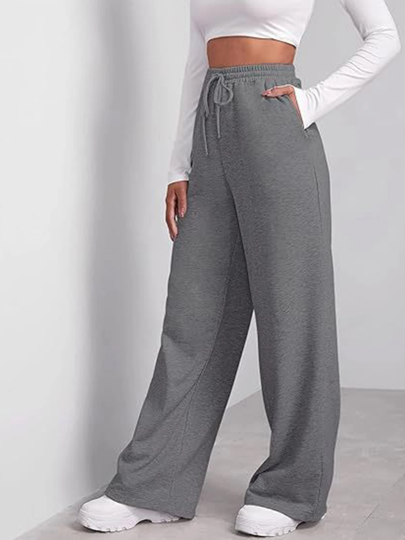 Pantaloni da donna pantaloni sportivi elastici a vita alta per pantaloni da donna pantaloni da Yoga pantaloni da donna Casual