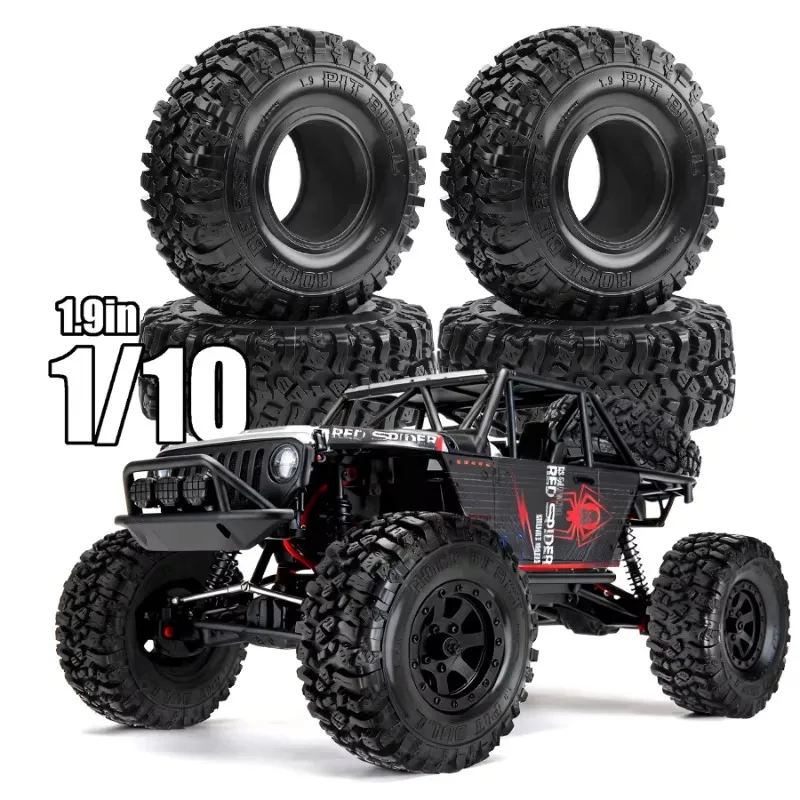 

RC 113MM 1.9" Rubber Rocks Tires for 1:10 RC Rock Crawler Axial SCX10 Canyon Trail Trax TRX4 TRX6 #8174