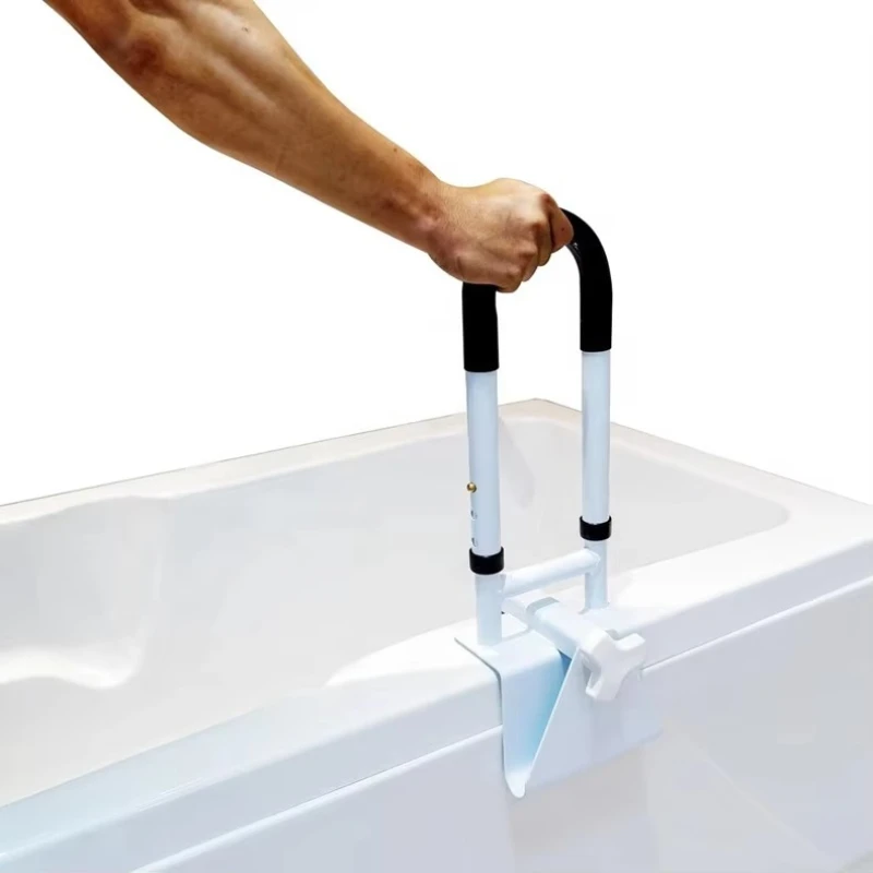 

Height and width adjustable bathtub handrail senior bathroom safety handrail auxiliary bathtub handle clamp