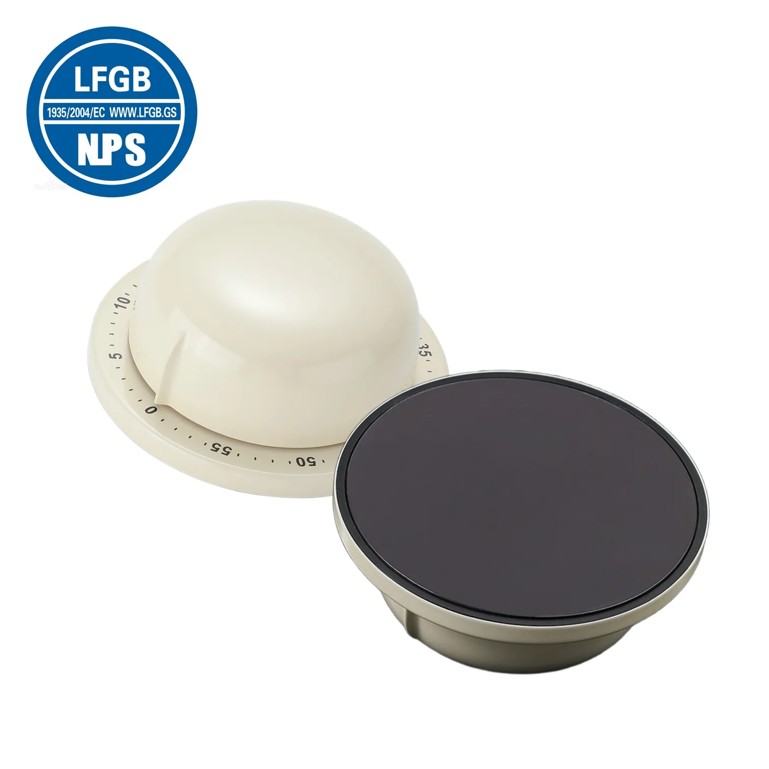 Red and White 430 Stainless Steel & ABS Material Kitchen Timer Spring-driven Louder Ring Cooking Reminder Workout Stopwatch