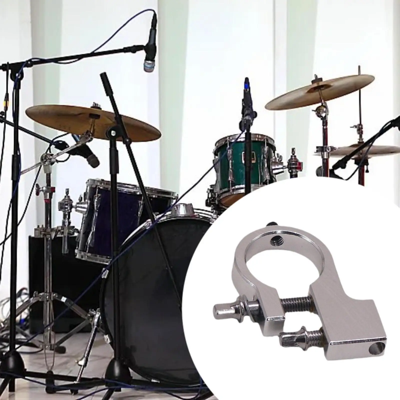 

Drum Mallet Clamp Mount Mounting Hardware Clamp Dia 2.8cm Percussion Instrument Accessories Drum Mallet Holder Drummer Gift