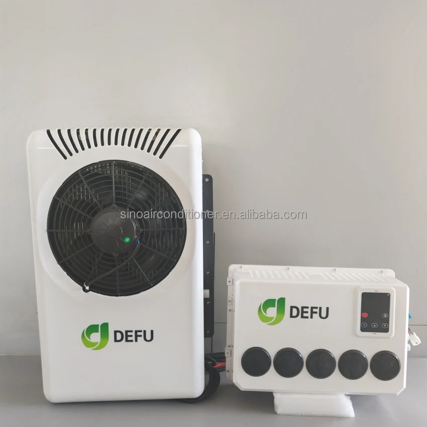 12 فولت سيارة السيارات برودة 24 فولت تكييف الهواء وقوف السيارات مكيف الهواء الكهربائي 12 فولت لجرار شاحنة #1