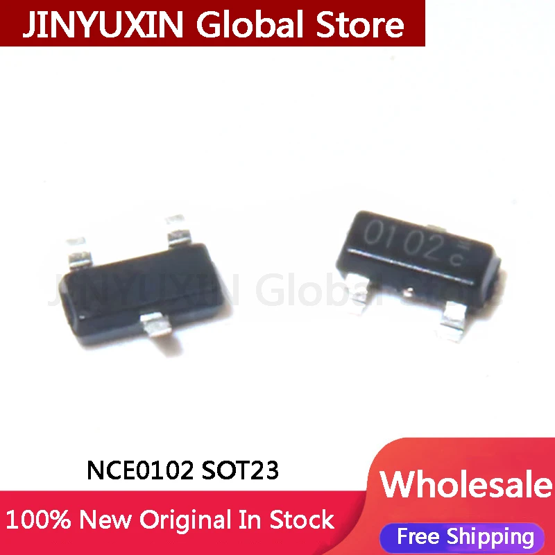 100Pcs NCE0102 0102 SOT23 100V 2A IC Chip Wholesale