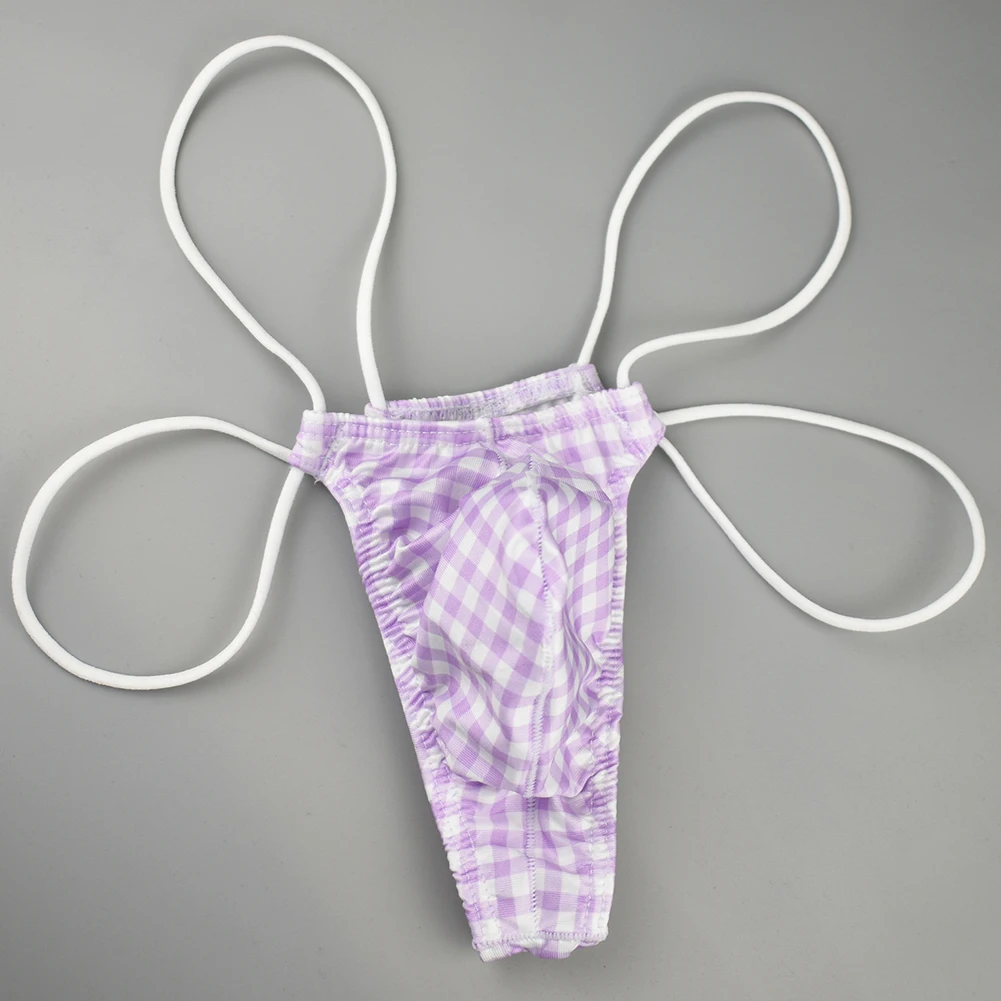 

Мужские стринги-танга в клетку, ультрасексуальные, с низкой посадкой, с анатомическим мешочком, классические однотонные трусы-стринги