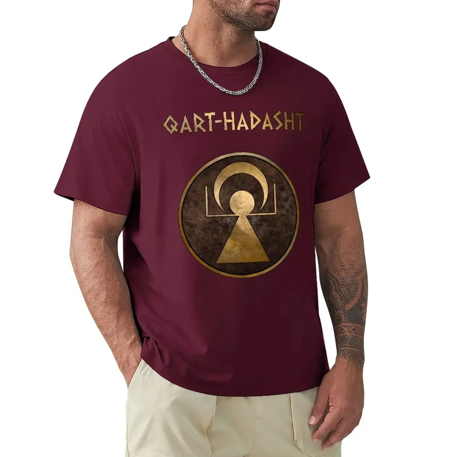 Summer harajuku custom heavyweight Carthage Ancient Symbol of Qart-Hadasht  customs design your  sweat mens graphic big and tall