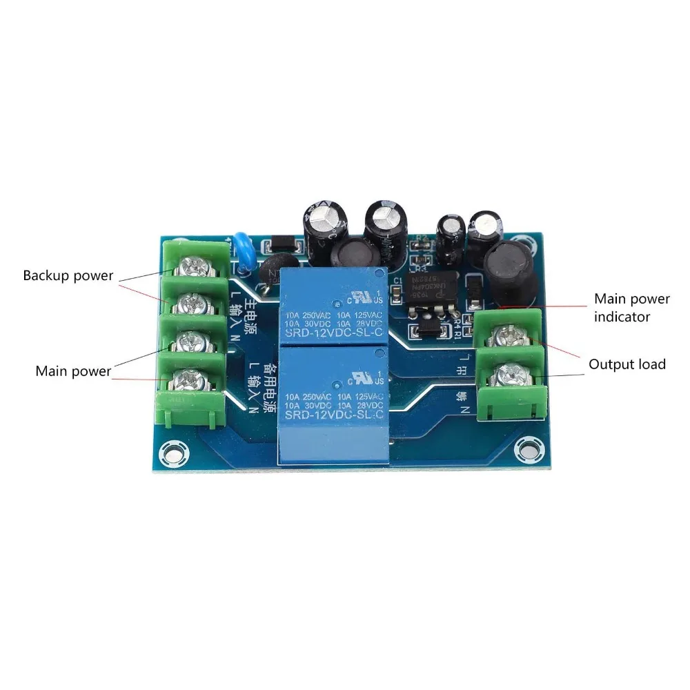 YX-Q01 AC Power Switching Module AC 85-240V 10A Automatic Switching Switch Board Module 2-Channel 2-in 1-out