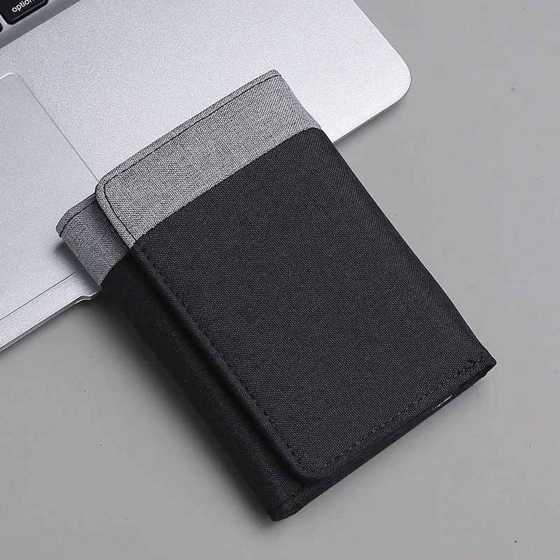 Hotel Transylvania Drácula Cartera de lona a la moda para hombre Personaje de anime Bolsa de tarjeta con clip para cambio de estudiante Bolsa de almacenamiento de cambio de mezclilla