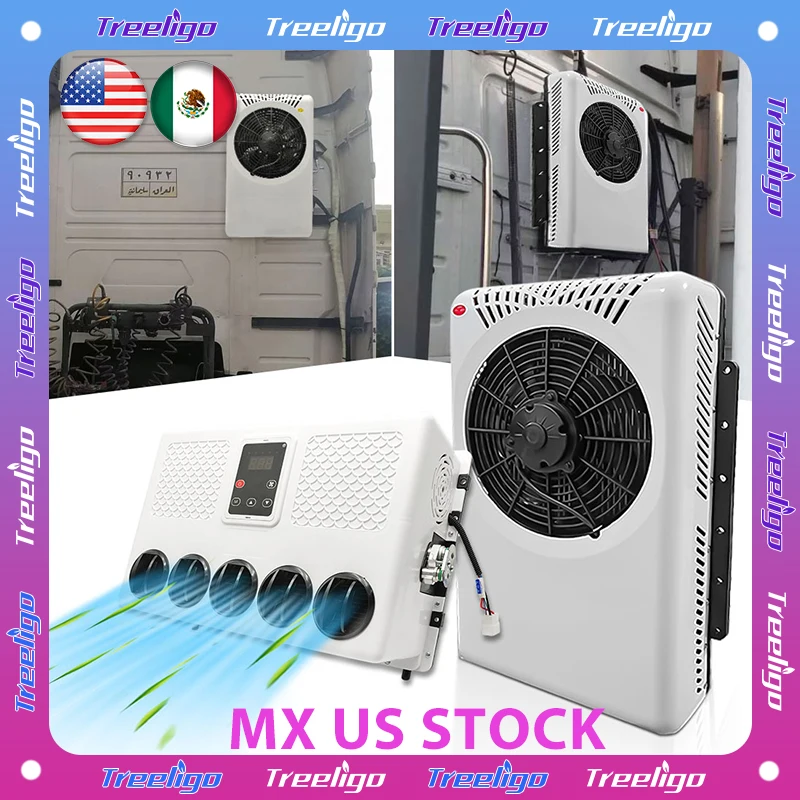 

Treeligo 10500BTU 12V 24V Car Cooling Air Conditioner Electrical Split Air AC Unit For RV Truck Tractors Van Motorhome Camper