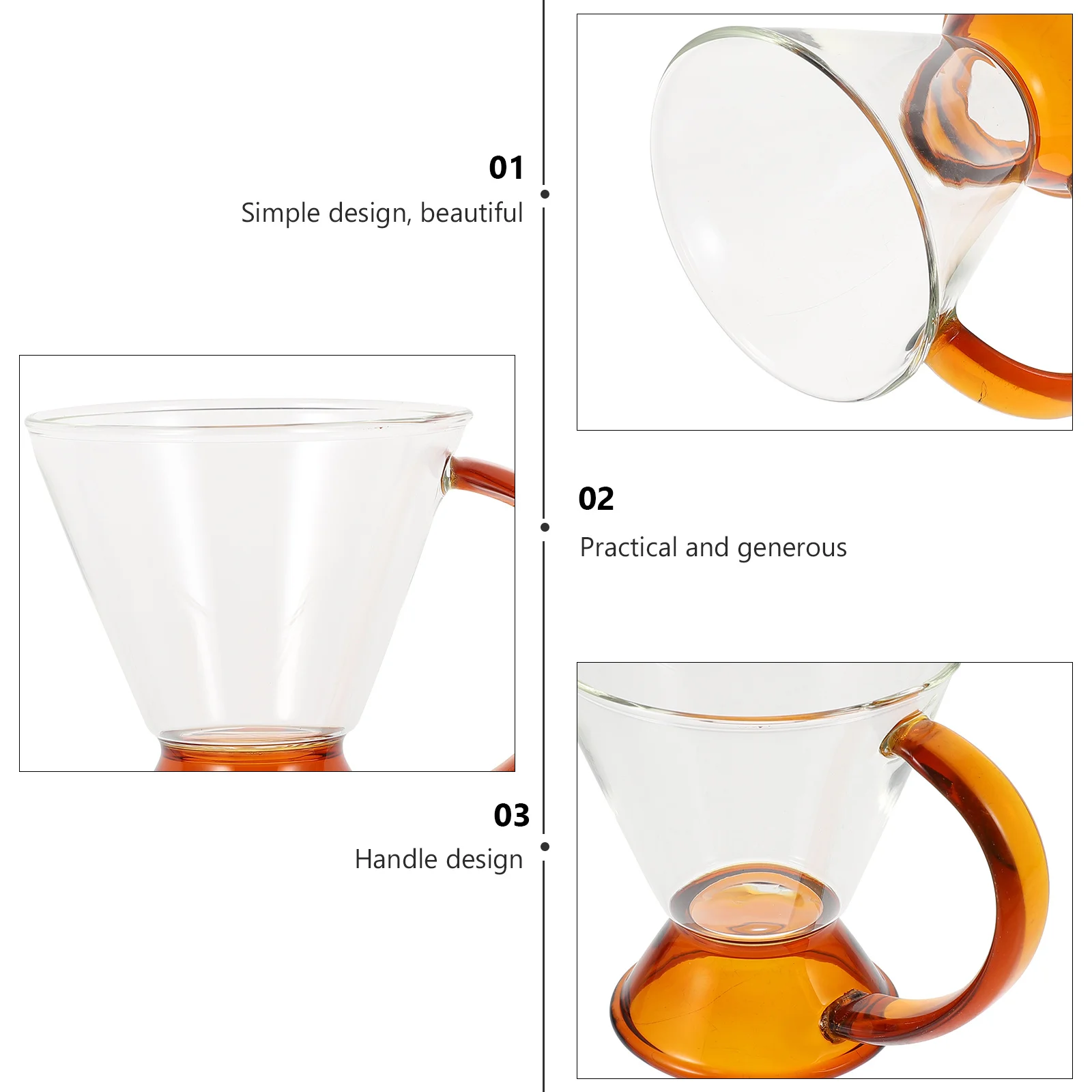 غلاية قهوة زجاجية كلاسيكية، مادة عالية الجودة، تصميم بسيط، متعددة الوظائف، سهلة الغسل، صانع المنزل