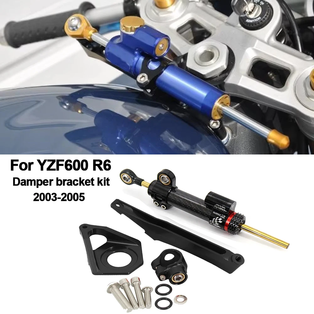 Für Yamaha YZF600 R6 2003–2005 Motorradzubehör Lenkstabilität Stoßdämpfer Dämpfer Halterung Kit