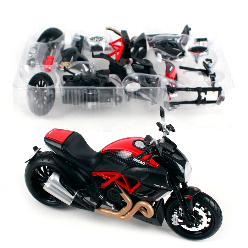 Maisto 1:12 Ducati Diavel Carbon Assembly Version Alloy Motorcycle Model Diecast Metal Motorcycle Model Collection Kids Toy Gift