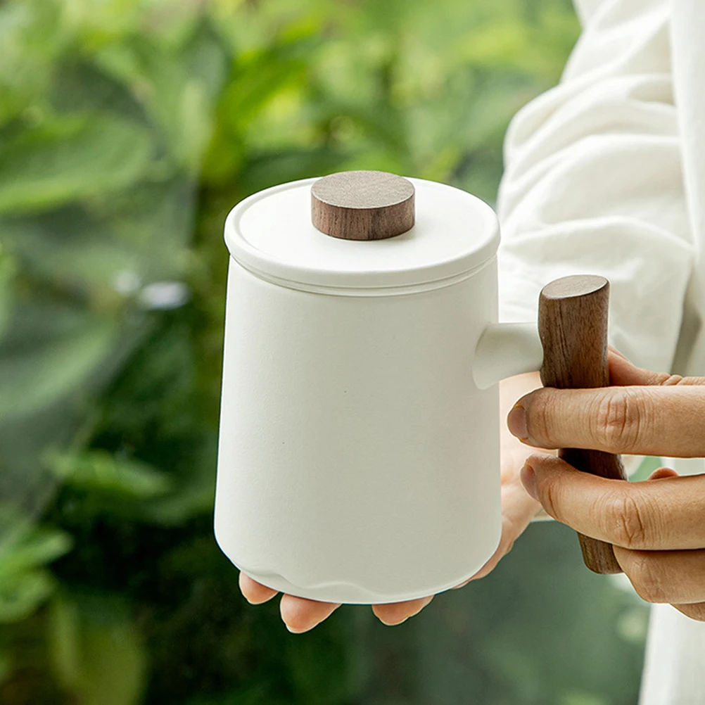 

Tea Water Separation Cup Ceramic Drinking Coffee Brewing Mug Pottery Infuser Ceramics Filter