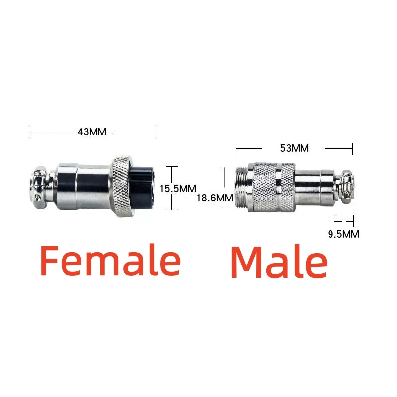 1Set Aviation Plug GX20 Docking Male Female Plug 2P 3-pin 4/5/6/7/8/9/10/12/14/15P Connector