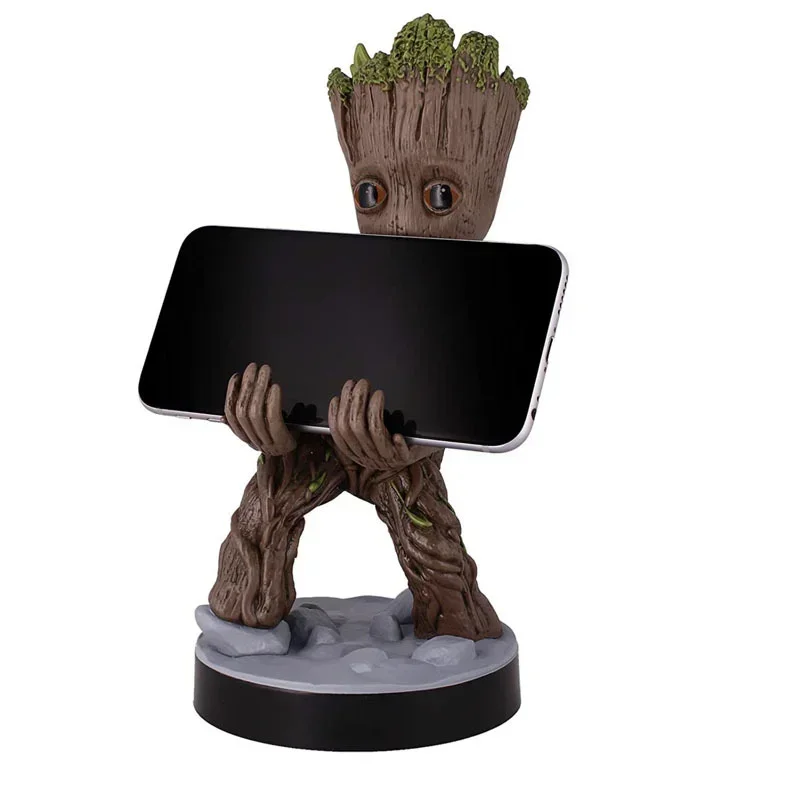 Small Tree Man Statue Model Phone Stand Decor Gift Suitable for Groot Figure Game Controller Holder